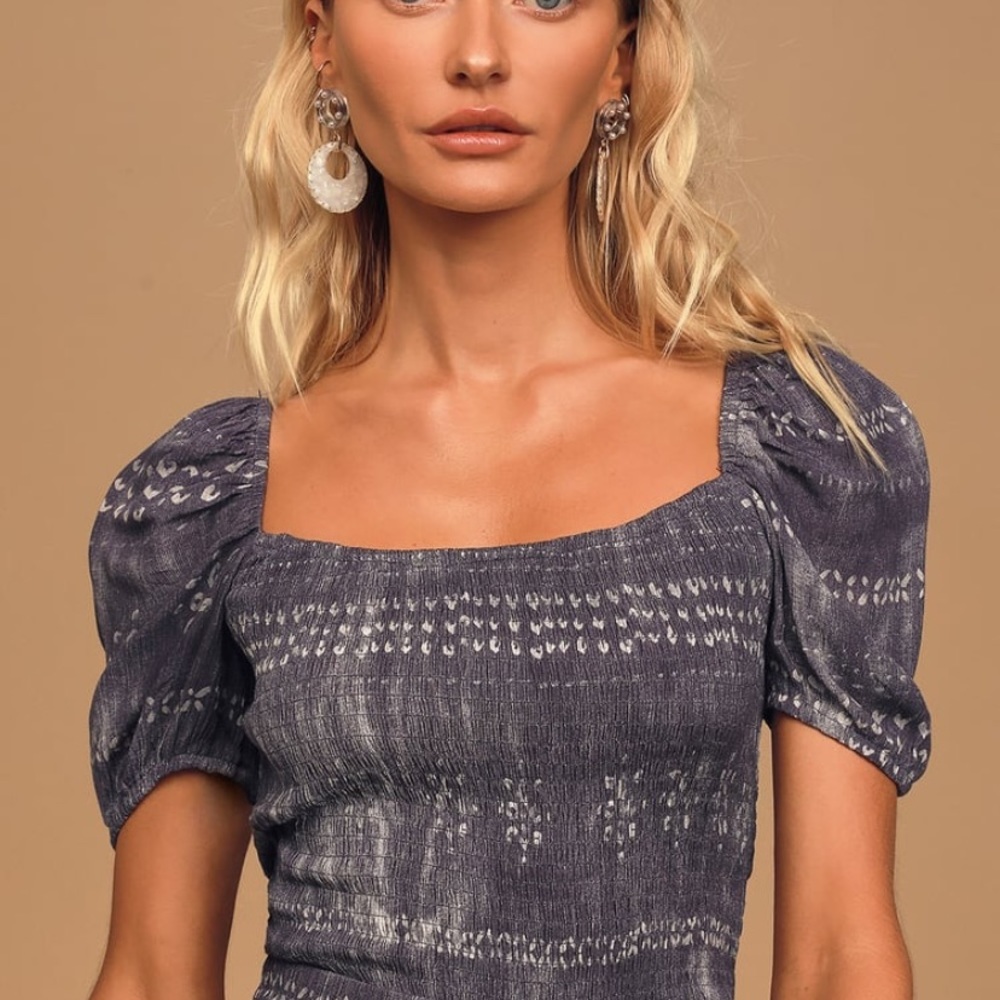 Follow The Ocean Navy Blue Print Top & Pants Set - Picture 3 of 4